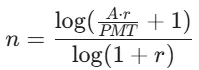 The future-value-of-annuity formula A equals PMT times ((1+r) to the n minus 1) divided by r, the underlying math for these projections.
