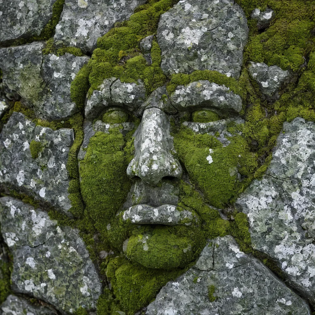Eroded granite with new moss growth — methodical rebalancing preserves a portfolio's structure across cycles.